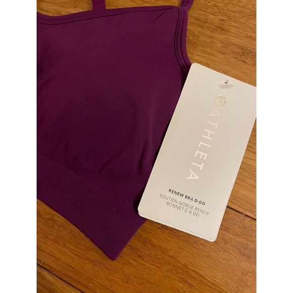 NWT Athleta Renew Bra D/DD Exotic Fushia Purple Size Small MSRP $49 Yoga Pilates - Picture 6 of 8